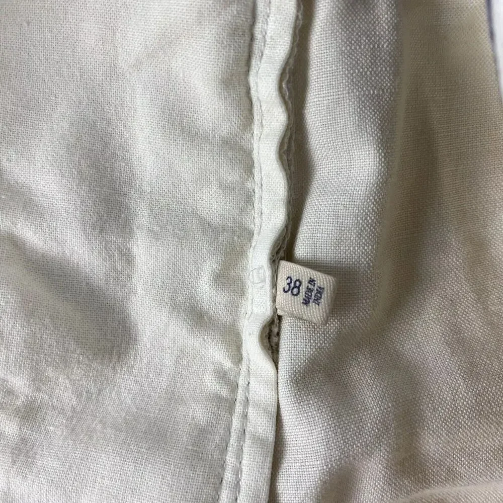Faherty Shorts Mens 38 Beige Linen Blend Chino Pockets Lightweight Tradewinds